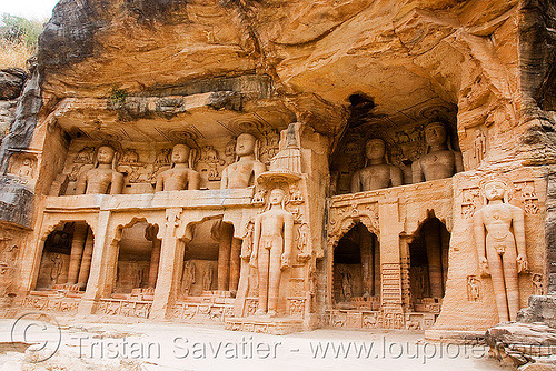 jain temple - gwalior (india), caves, gwalior, jain temple, jainism, rock-cut, sculptures, statue, stone carving, temples, tirthankaras