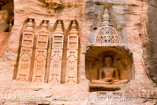 jain temple - gwalior (india), caves, gwalior, jain temple, jainism, rock-cut, sculptures, statue, stone carving, temples, tirthankaras
