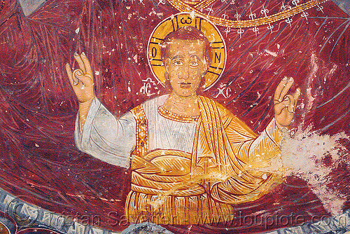 jesus infant - byzantine fresco - Sümela monastery (turkey), byzantine art, frescoes, orthodox christian, painting, sacred art, sumela, sümela monastery, trabzon