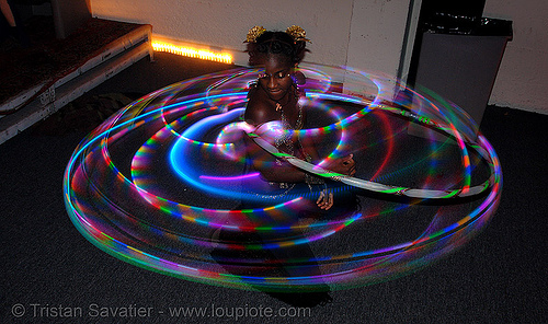 joy spinning a led hula hoop (san francisco), glowing, hula hoop, hula hooping, led hoop, led lights, light hoop, night