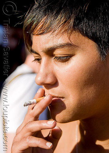 jude - folsom street fair 2008 (san francisco), cigarette, jude, judy, mood, smoking, woman