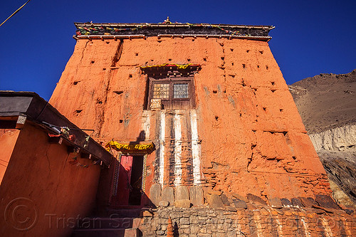 kagbeni gompa - tibetan buddhist monastery (nepal), annapurnas, buddhism, gompa, kagbeni, kali gandaki valley, monastery, tibetan, village