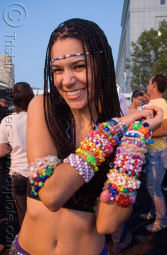 kandi kid - erin, beads, braid, braided hair, clothing, fashion, kandi bracelets, kandi cuffs, kandi kid, kandi raver, lovevolution, raver outfits, woman