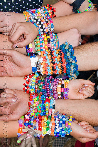 kandi kids bracelets - kandi cuffs, beads, bracelets, clothing, colorful, fashion, hands, kandi cuffs, kandi kid, kandi raver, party, wrists