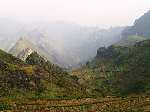 karstic mountain landscape (vietnam), nho que, nho qué, river