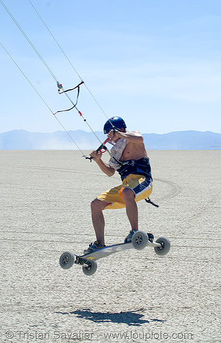 kite all terrain board - ATB (black rock desert, nevada), all terrain board, atb, jump, kite atbing, kitesurfer, kitesurfing, landboard, landsailing, sailing