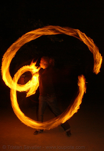 krissy spinning fire staff (san francisco), fire dancer, fire dancing, fire performer, fire spinning, fire staff, krissy, night, spinning fire