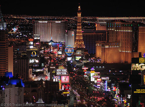 las vegas strip at night, aerial photo, buildings, casinos, city lights, cityscape, eiffel tower, hotels, las vegas, night, skyline, the strip