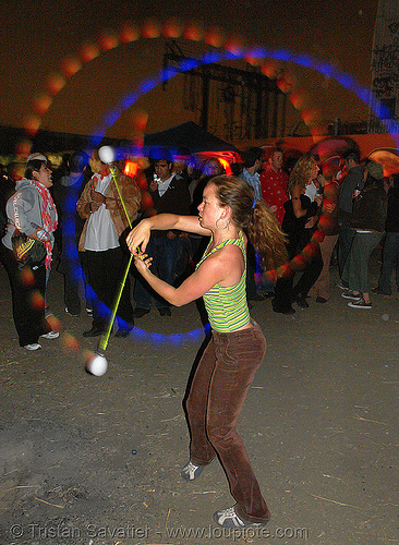 laura spinning oggz at tire beach (san francisco), graffiti, light poi, night, oggz, spinning light