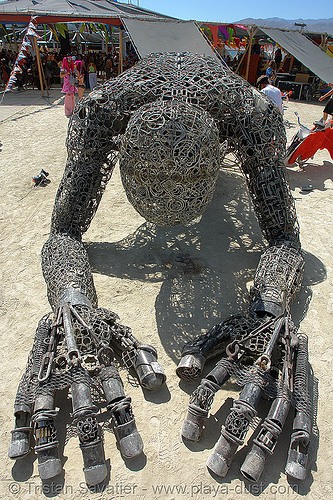 leaping giant - burning man 2006, art installation, dan, dasmann, karen cusolito, three leaping giants