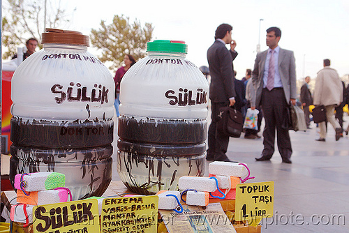 leeches in jars - sülük, hirudinea, hirudo medicinalis, hirudotherapy, jar, leeches, men, sangsues, street market, sülük