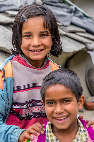 little girl and little boy in himalayan village (india), boy, children, janki chatti, kids, little girl