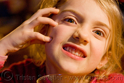 little girl making faces, apolline, blonde, child, kid, little girl, making faces, mouth, teeth