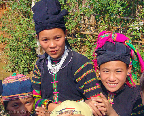 "lo lo den" tribe kids - vietnam, black lo lo tribe, children, colorful, girls, hill tribes, indigenous, kids, little girl, lo lo den tribe