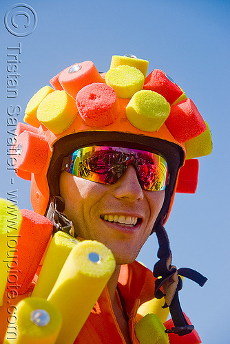 lovevolution - lovefest (san francisco), billy babcock, helmet, lovevolution, man, orange, sunglasses, yellow