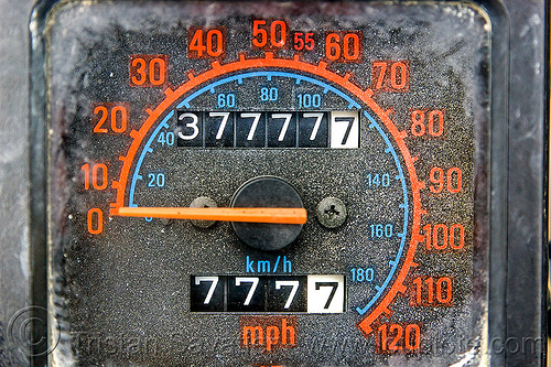 lucky seven odometer jackpot, 7777, closeup, kawasaki, klr 650, odometer, seven