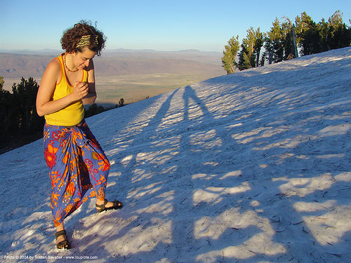 luiza - rainbow gathering - hippie, hippie, snow, woman