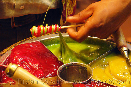 osmanlı macunu - macun, colorful, hand, macun, melted, osmanlı macunu, ottoman candy, rolled, rolling, stick, sugar, turkish