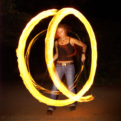 maddie spinning fire poi (san francisco), fire dancer, fire dancing, fire performer, fire poi, fire spinning, maddie, night, spinning fire