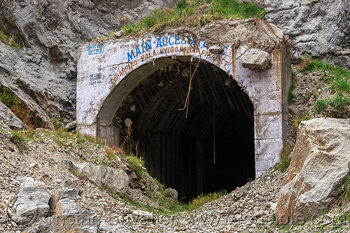 main access tunnel - loharinag-pala hydro power project (india), adit, bhagirathi valley, entrance, hydro electric, loharinag-pala hydro power project, tunnel