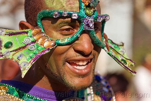 man with sea creature samba mask, african american man, black man, carnival costume, carnival mask, joseph, samba costume, samba dancer, samba funk, sea creature, underwater creature