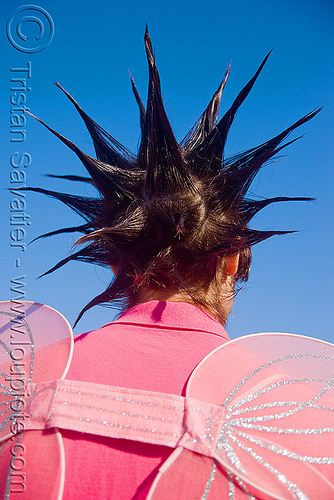 man with spiky hair, lovevolution, spiky hair