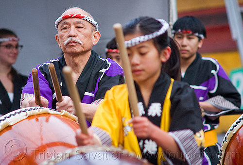 master taiko drummer, chinese new year, drummers, drumming, drumsticks, genryu arts, girl, japanese drums, lunar new year, man, master, taiko dojo