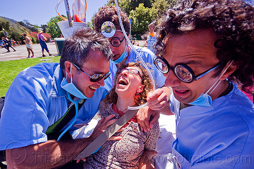 medics treating patient, bay to breakers, breast exam, ciccio, doctors, footrace, golden gate park, intravenous, iv, medics, men, paramedics, patient, street party, stretcher, woman