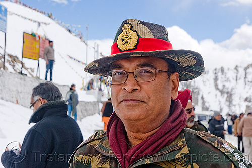 military road engineer - b.r.o. - khardungla pass - ladakh (india), border roads organisation, bro, engineer, fatigues, hat, indian army, khardung la pass, ladakh, military, mountain pass, uniform