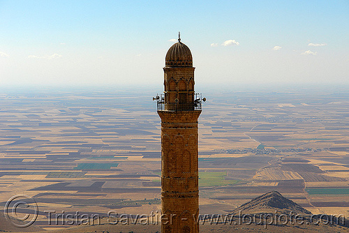 minaret in mardin, backlight, fields, islam, kurdistan, landscape, mardin, minaret, mosque, plain, tower