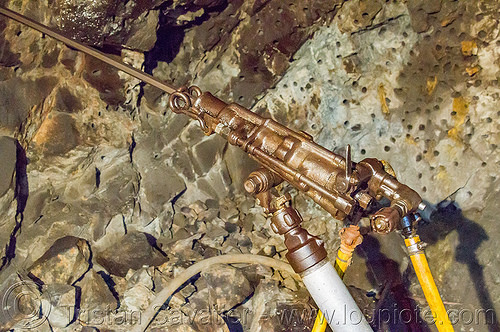 mining air drill - balatoc mines (philippines), air drill, balatoc mines, gold mine, pneumatic drill