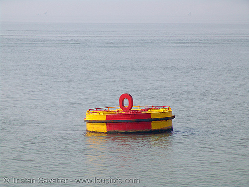 mooring buoy, buoy, cat ha, mooring, red, vietnam, yellow