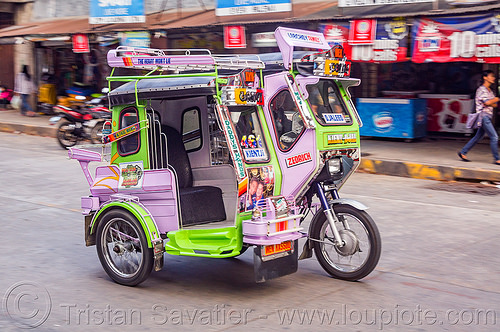 motorized tricycle  (philippines), bontoc, colorful, motorcycle, motorized tricycle, philippines, sidecar