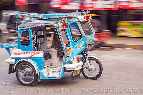 motorized tricycle (philippines), bontoc, colorful, motorcycle, motorized tricycle, sidecar, tricycle philippines