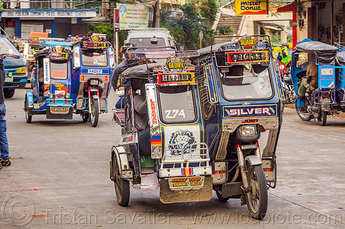 motorized tricycles (philippines), bontoc, colorful, motorcycles, motorized tricycle, sidecar, tricycle philippines