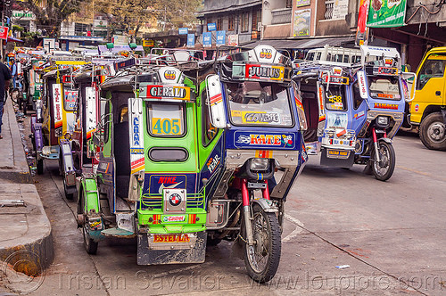 motorized tricycles (philippines), bontoc, colorful, motorcycles, motorized tricycle, philippines, sidecar