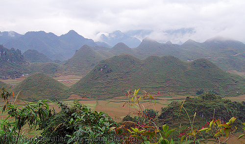 mountain landscape near Tám Sơn - vietnam, hills, mountains, tám sơn, vietnam