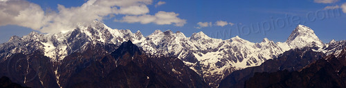 mountains panorama in the indian himalayas, landscape, mountains, panorama, snow
