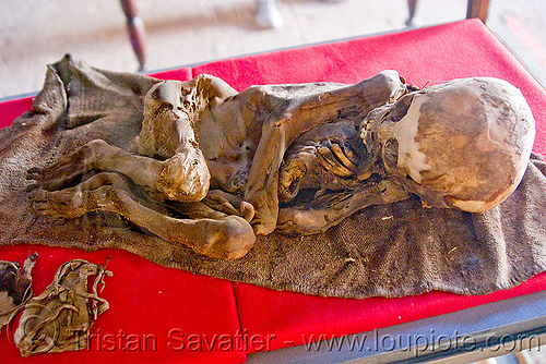 mummified body of a child, bolivia, cadaver, casa de la moneda, casa nacional de moneda, child, corpse, dead, human remains, potosí