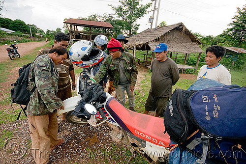 my honda xr 250 (laos), 250cc, dual-sport, full face helmet, honda motorcycle, honda xr 250, men, motorcycle helmet, motorcycle touring, road