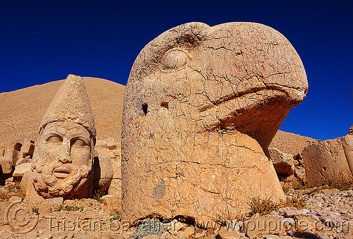 nemrut dagi - eagle head, eagle head statue, heads, mount nemrut, nemrut dagi, nemrut dağı, sculptures, statues, tumulus