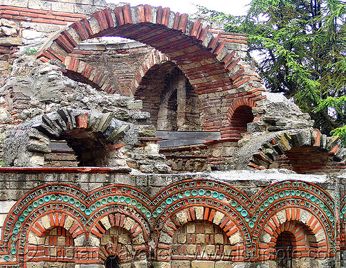 nesebar church ruin - несебър (bulgaria), abandoned church, architecture, brick, nesebar, nessebar, orthodox christian, ruins, vault, българия, несебър
