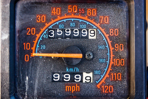 nines on odometer, 9's, 9999, closeup, kawasaki, klr 650, nine, odometer