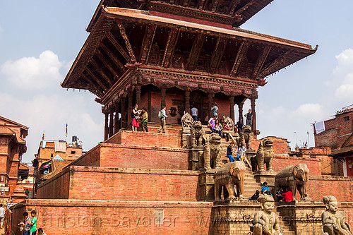nyatapola temple - tachupal tole - bhaktapur (nepal), bhaktapur, hindu temple, hinduism, nyatapola temple, pyramid, stairs, steps, tachupal tole