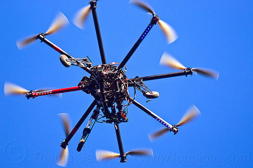 oktokopter drone flying (san francisco), 8 rotors, camera, drone, flying, helicopter, mikrokopter, multirotor, oktokopter, rc, remote controled, uav, unmaned aerial vehicle