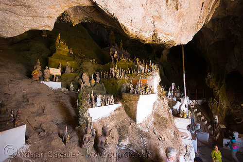 old damaged buddha statues - lower pak ou cave near luang prabang (laos), buddha images, buddha statues, buddhism, caving, damaged, luang prabang, natural cave, old, pak ou caves temples, sculpture, spelunking, statue