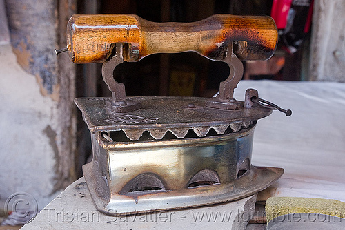old ironing iron (india), charcoal iron, india, ironing, jaipur