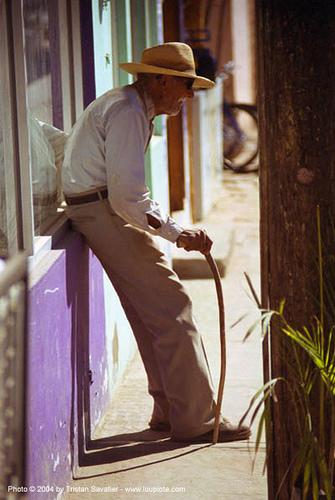 old man with cane, old man, walking cane