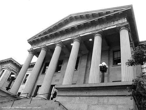 old mint, architecture, building, columns, porch, san francisco old mint