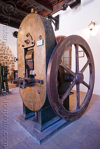 old mint coining machine - casa de la moneda - potosi (bolivia), bolivia, casa de la moneda, casa nacional de moneda, machine tool, mint, minting, potosí, steam powered